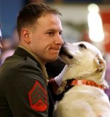 fuzileiro naval cumpre promessa e adota cachorro