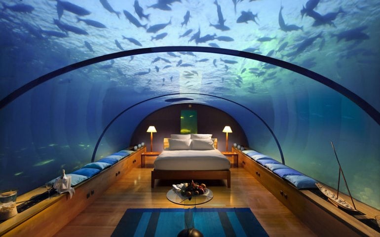 hotel debaixo d'água conrad ilhas maldivas
