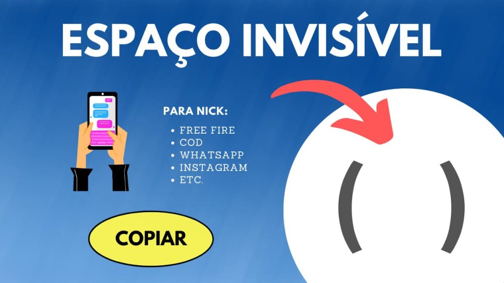 espaco invisivel para copiar e colar.