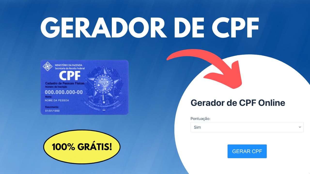 Gerador De Cpf Válido Online Com Pontuação Ou Sem Viu Só 2061