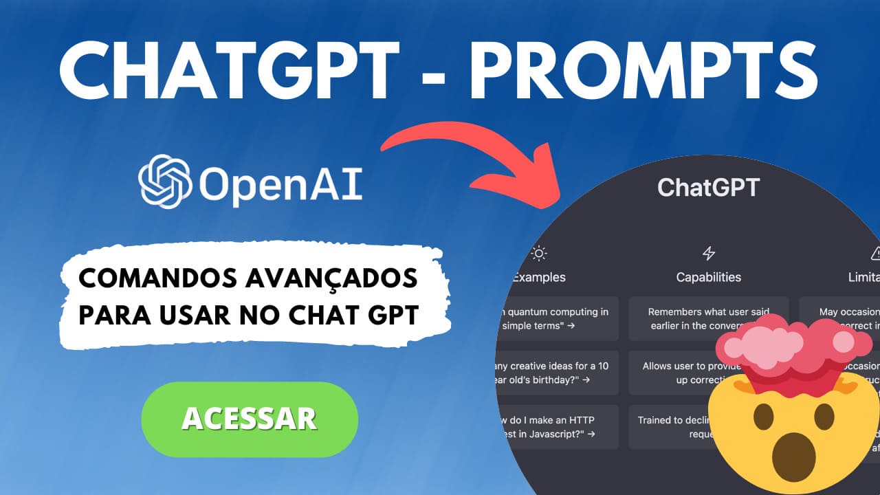 ChatGPT Prompts: Comandos Avançados Para Usar Na OpenAI   Viu Só