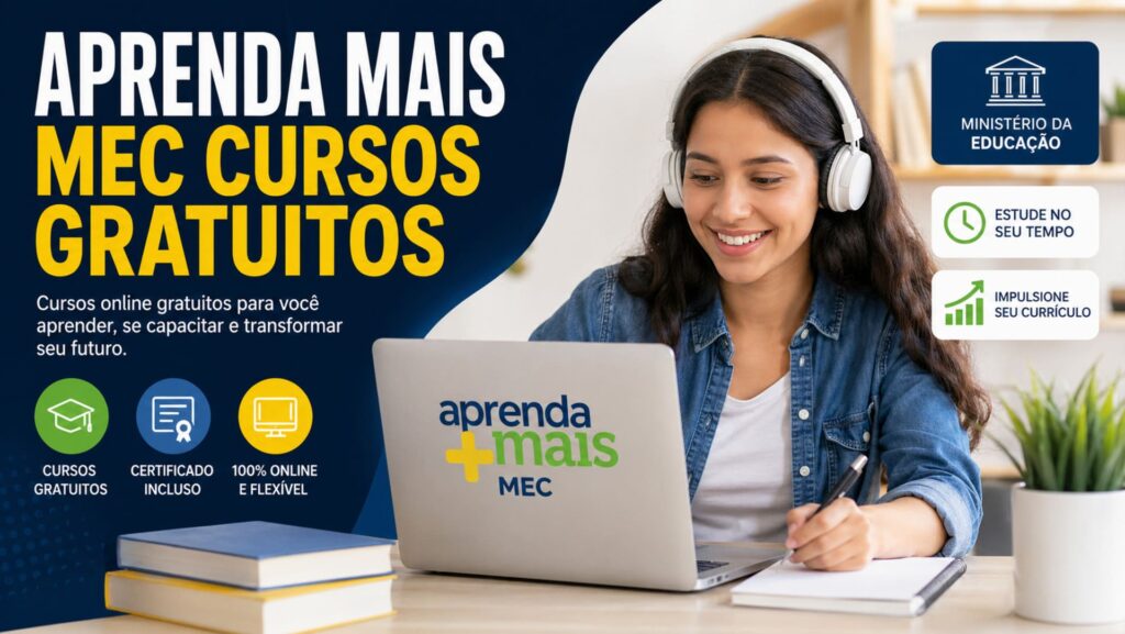 Plataforma aprenda mais mec cursos gratuitos online.